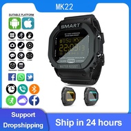 MK22 Smart Watch บลูทูธผู้ชายผู้หญิงติดตามการออกกำลังกาย Pedometer เตือนนาฬิกาสร้อยข้อมือดิจิตอล BT กีฬากันน้ำ S Mart W Atch