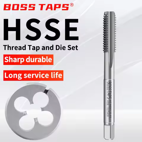 BOSS TAP 1Set M1-M20 Right Hand Thread Tap and Die Set Metric Plug Tap Die HSS Machine Threading Too