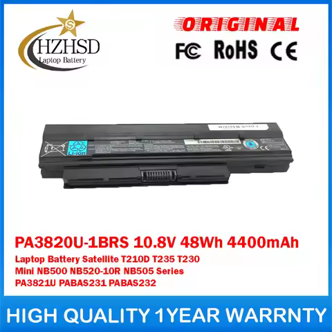 PA3820U-1BRS 10.8V 48Wh 4400mAh Genuine Original Laptop Battery For Toshiba Satellite T210D T235 T23