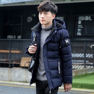 Lelaki Kapas-Jaket dengan Pad Musim Sejuk Pakaian Jaket Korea Kapas-Jaket dengan Pad Plus Penebalan Beludru Kacak Boleh Tanggal Hooded Down Jaket dengan Pad pasang