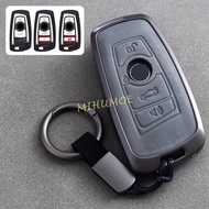 Metal Leather Car Key Fob Case Cover Keychain Protector For BMW 114i 118i 120i 230i 320i 330i 420i 4
