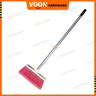 VOON Medium Hard Nylon Broom with Handle Set PVC Floor Broom Plastic Penyapu Lantai Lembut Siap Bata