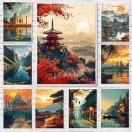 Travel Landscape Poster Canvas Painting India Japan Vietnam Norway Art Picture Wall Accessory Living