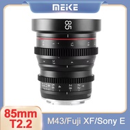 Meike 85mm T2.2 MF Manual Focus Cine Lens Large Aperture Mirrorless Cameras Lens For Fuji XF Canon R