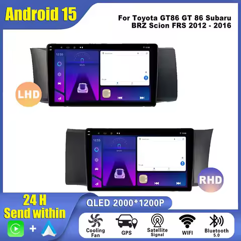 Android 15 Car Radio For Toyota GT86 GT 86 Subaru BRZ Scion FRS 2012 2013 - 2016 Car GPS Navigation 