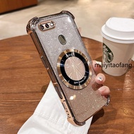 【Shockproof】Case For OPPO A5S A12 A7 F9 Sparkling Pink Four Corner Anti Drop 3D Phone Case Aesthetic