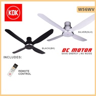 KDK Ceiling Fan  W56WV 56inch DC Motor Fan with Remote Control