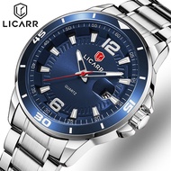 LICARR Luxury Brand Men New Watch Fashio Waterproof Sport Stainless Steel Quartz Watch Simple Busine
