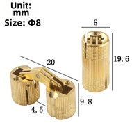 【7】Brass H62 Cabinet Door Hinge 180 Degree Jewelry Box Hinge 8mm 10mm 12mm 14mm