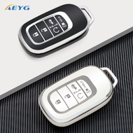 Soft TPU Car Remote Key Case Cover Shell For Honda Civic Accord Vezel 2022 5 Buttons Key Protector Accessories Keyless Keychain