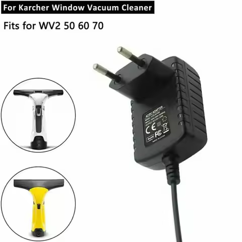 Vacuum Charger Plug Power Cable For Karcher Wv50 Wv55 Wv60 Wv70 Wv75 & Wv2 Wv5 Window Vac Plug AD-Po