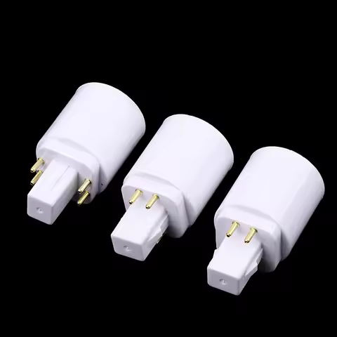 3Pcs 4 Pin Conductive G24 To E26/E27 Socket Adapter G24Q Lamp Base Adapter G24Q To Medium Light Sock