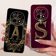 Oppo F29Pro CPH2705 Cover Oppo F29 Pro Case Transparent Luxury Crown A-Z Letters 2D Flat Pattern Sof