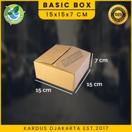 (5PCS) KARDUS / KARTON BOX POLOS Uk. 15x15x7 CM