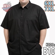 KEMEJA BLACK SHIRT POLOS BIG SIZE 6XL 7XL 10XL code B10