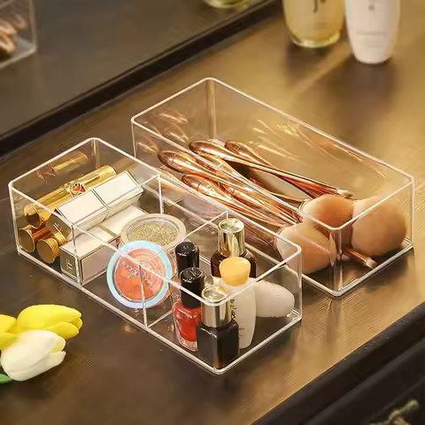 Clear Acrylic Drawer Makeup Organizer Storage Box Drawer Type Storage Lipstick Organizer Box Cosmeti