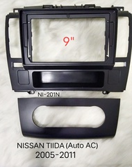 หน้ากากวิทยุ NISSAN TIIDA (Auto AC.)ปี2005-2011 สำหรับเปลี่ยนจอ Android 9"