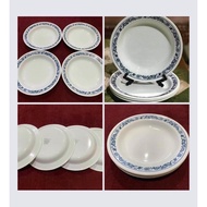 corelle rimmed soup plate x 4 pcs old town blue vintaj edition