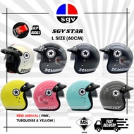 SGV STAR DOUBLE VISOR HELMET WITH TINTED SUNGLASS-TIDAK SESUAI UTK KEPALA BESAR (Topi Keledar Double