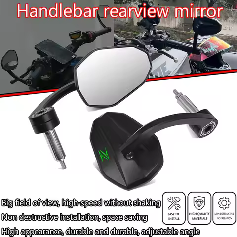 For Z250 Z300 Z400 Z500 Z650/RS Z750 Z800 Z900/RS Z1000 Z H2 ER-6N Motorcycle Bar End Mirror 7/8" 22