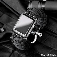 「ladies jewelry」สายรัดสำหรับ Apple Watch Band 44มม. 40มม. 42มม. 38มม. Survival เชือกโลหะ Bolt Clasp สร้อยข้อมือกีฬา Correa Iwatch Series 7 6 5 4 3 Se