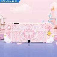 GeekShare Protective Case for Nintendo Switch OLED NS Game Accessories Pink Star 3D Silicone Switch OLED Shell High Quality