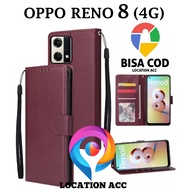 Oppo RENO 8 (4G) FLIP LEATHER CASE PREMIUM-FLIP WALLET LEATHER CASE For OPPO RENO 8 (4G) - WALLET CASE-FLIP COVER LEATHER-Book COVER