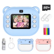 Kids Entertainment Print Camera,  Outdoor Portable Gear, With Memory Card, Meaningful Christmas Birt