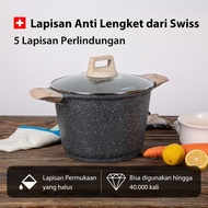 Carote Essential Woody Non-Stick Soup Pot Stock Granite Stone Pot - 24CM