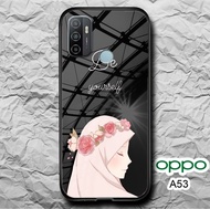 Softcase Glass Kaca Muslimah Oppo A53 - IC021 - Case Oppo A53 - casing hp oppo a53 - softcase oppo a53 - case oppo a53 2020 - case oppo a53 mewah - cassing oppo a53 - kesing hp oppo a53 - silikon oppo a53 - casing hp oppo a53 terbaru - softcase oppo a53