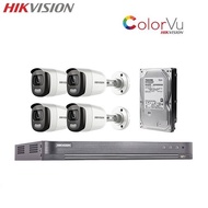 4MP Hikvision 4 Channel ColorVu POE CCTV Package - Hikvision 4 Channel Color Night Vision CCTV Syste
