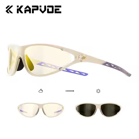 Kapvoe Hiking Sunglasses Camping Fashion Sunglasses for Men Photochromic Cycling Glasses MTB Bike Go