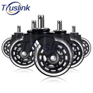 5PCs 3 Inch Office Chair Caster Wheels Roller Rollerblade Style Castor Wheel Replacement PU Wheel