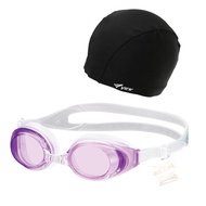 VIEW Swimming Goggles Set (Goggles and Cap), Lavender, VA1605