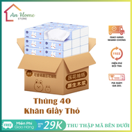 Thùng 40 Khăn Giấy Ăn Thỏ Vỏ Xanh ANHOME Mềm Mịn Thấm Nước Tốt