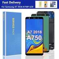 6.0 A750F LCD For Samsung A7 2018 A750 SM-A750F A750F Display With Touch Screen Assembly Replacement