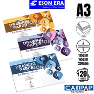 [A3] Campap Drawing Paper A3 135gsm / 165gsm / 200gsm 20sheets