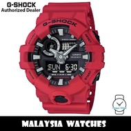 (OFFICIAL MALAYSIA WARRANTY) Casio G-SHOCK GA-700-4A Standard Analog &amp; Digital Men's Resin Watch (Red &amp; Black)