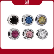 S925 silver charm with Sparkling Dark Full Color S925 Silver Charm