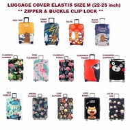 Discount Elastic Luggage cover/Luggage cover print premium SIZE M 22-24 INCH