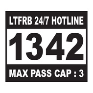 ♠LTFRB 24/7 Hotline Sticker/Decal Set - New Format