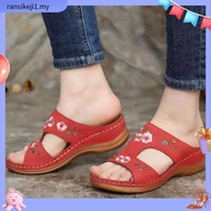 Women Slippers Sandal Flower Platform Colorful Ethnic Wedge Sandal Ladies Casual Fashion Sandals