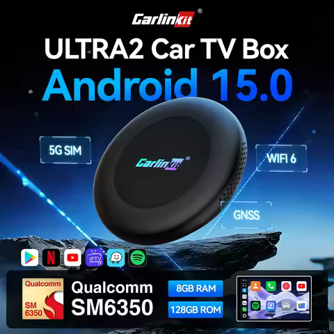 2026 5G Car Ai box SM6350 CarPlay Wireless Android 15.0 Ultra2 Android Auto Wireless Ai Box Support 