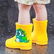 รองเท้าบูทกันฝนสำหรับเด็ก,รองเท้ากันน้ำกันลื่นลายไดโนเสาร์น่ารักรองเท้าบูทกันฝนสำหรับเด็กอายุ2-6ปีรองเท้ายางสำหรับเด็กวัยหัดเดินรองเท้าลุยน้ำลายการ์ตูนรองเท้าหุ้มข้อ