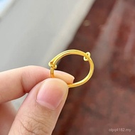 18k Sliding Pull Ring Simple Circle Small Ring Jinbai au750 Bracelet Plain Bei Release Mold Not Matc