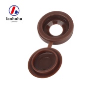 LANHUHU 200pcs Screw Cap Covers, M5 Size Fold Snap Design Hinged Screw Caps, Decorative Hinged Flip 