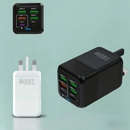 New 150W Mobile Phone Wall Charger 4usb Port+2PD 6-in-1 Multi Port Fast Charging Head 5V3A
