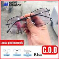 Paling Murah Frame kacamata 9691 Lensa Photocromic normal