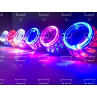 [READY STOCK] Bi-Xenon Projector Lens Double Angle Eye Light  BM RING CITY ACCORD CIVIC ALTIS BEZZA 