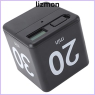 LIZMO Flip Timer, ABS Black Red Countdown Timer, Portable 15 20 30 60 Minute Preset Digital Display 